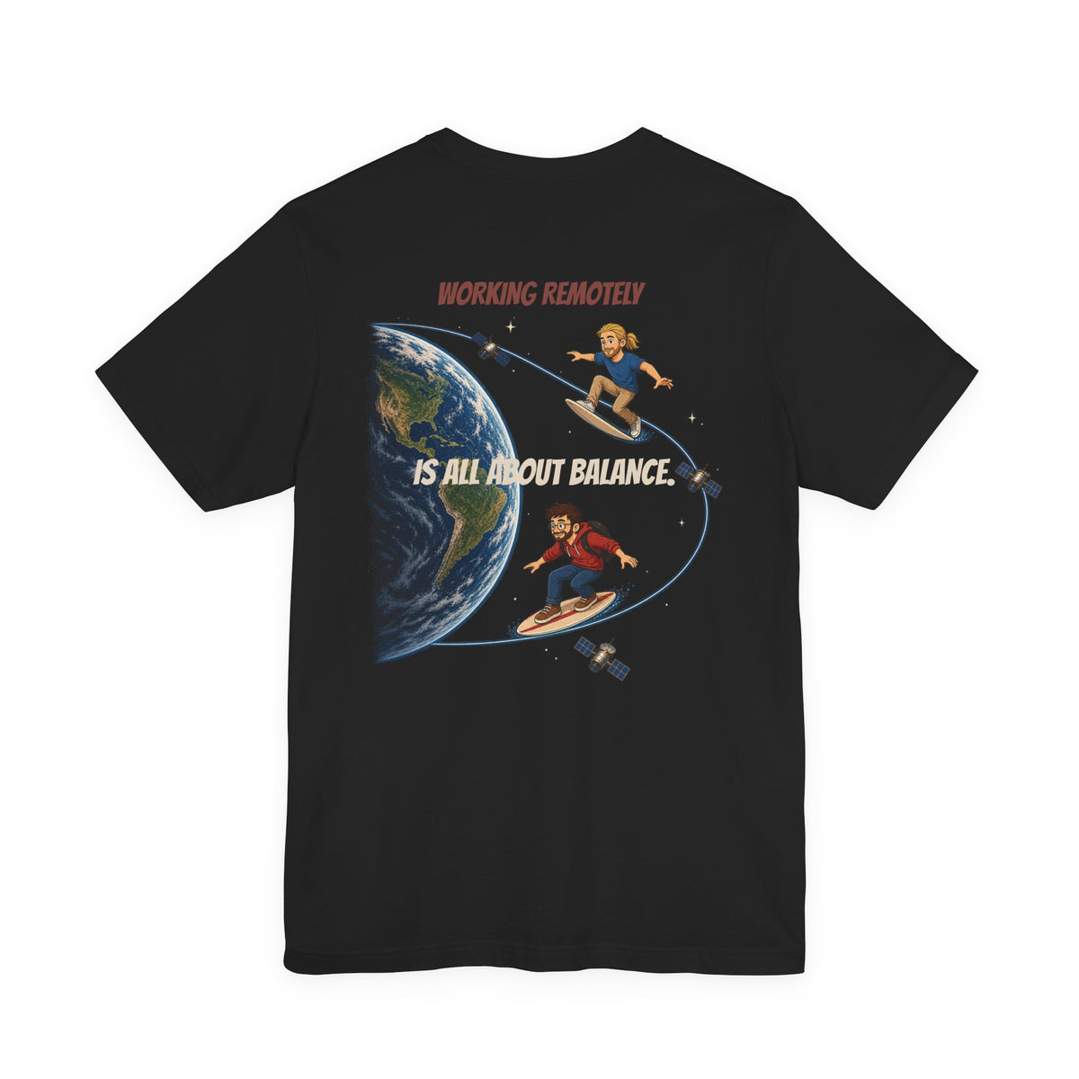 Working Remotely – Space Surfing Tee